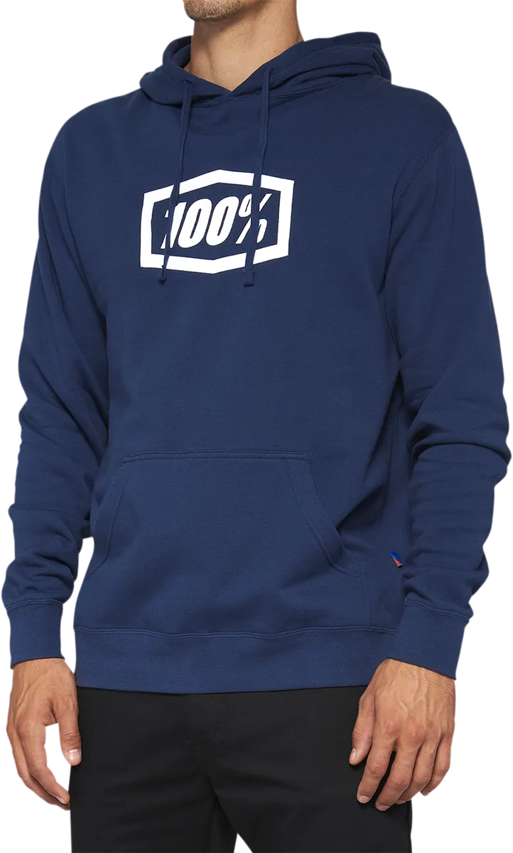 100% Icon Pullover Hoodie - Navy - Small 20029-00025