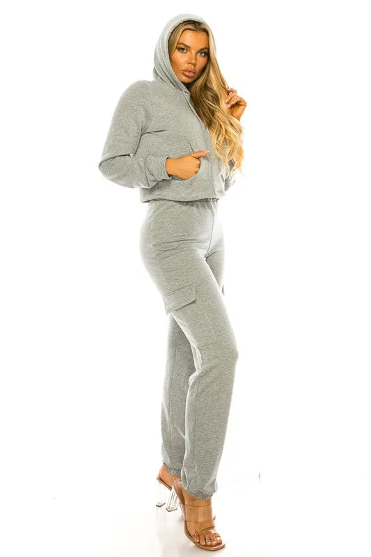 2 Piece Cargo Jogger Set