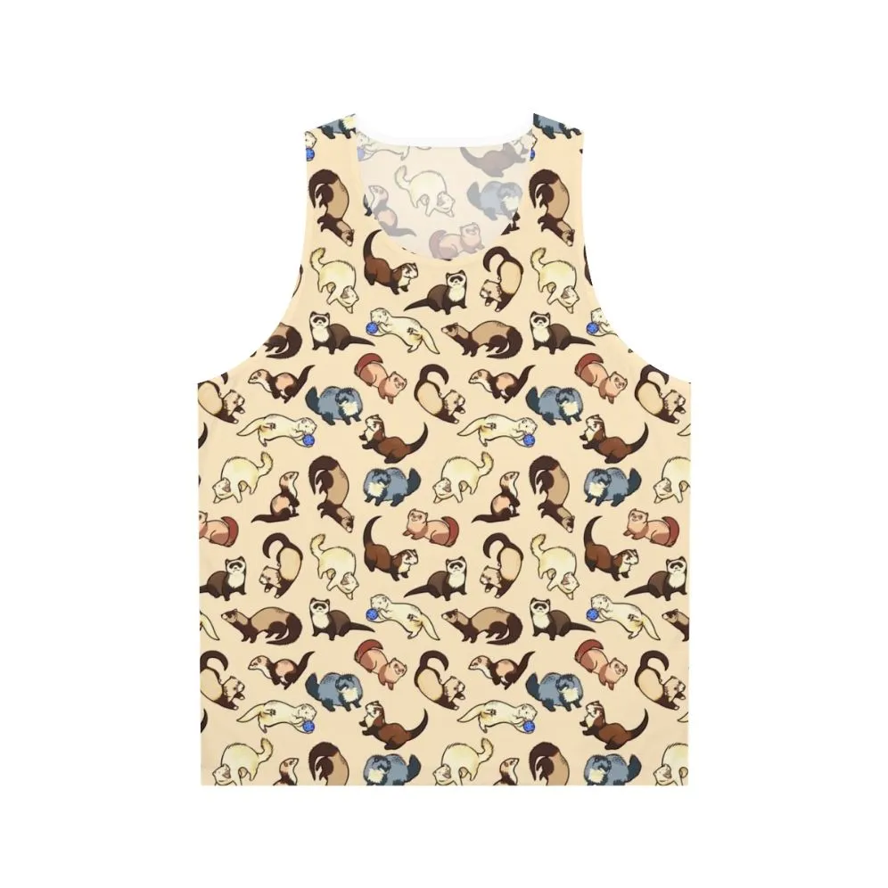 Adorable Cat Snake Pattern Unisex Tank Top
