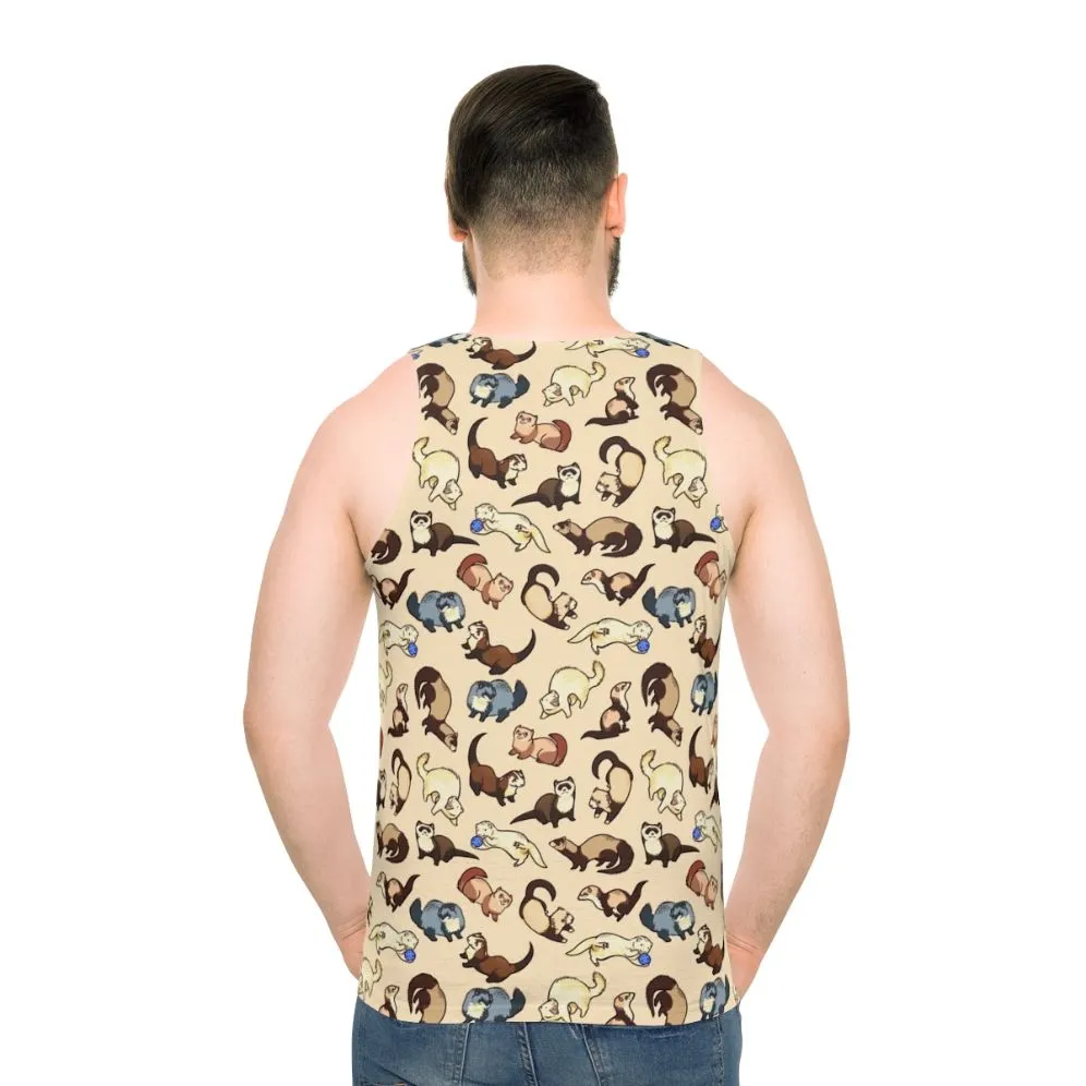 Adorable Cat Snake Pattern Unisex Tank Top