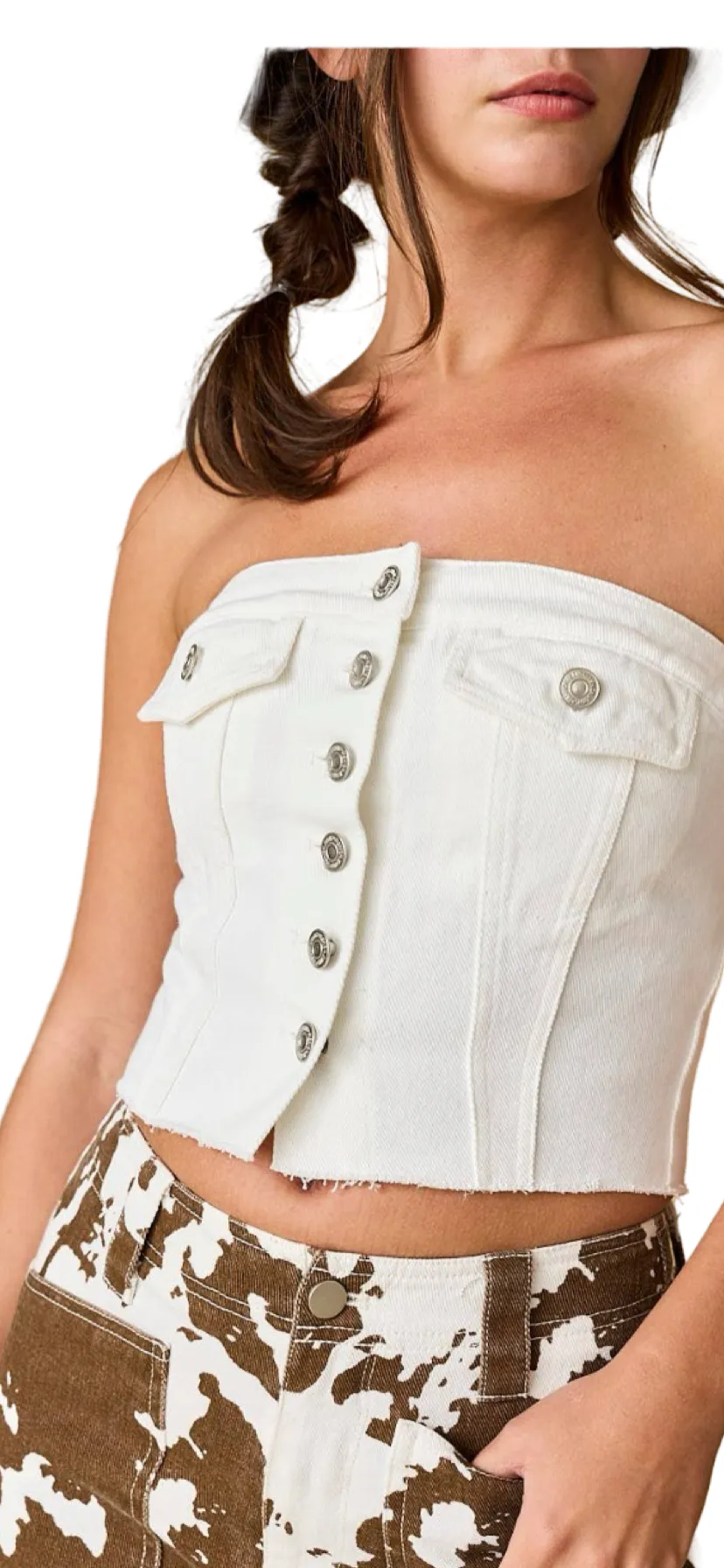 Apparel- Papermoon Kaylani Denim Corset Top