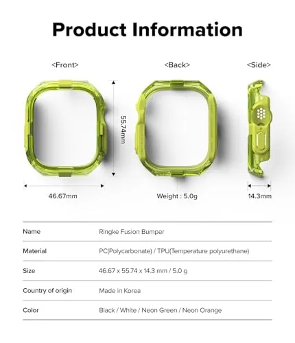 Apple Watch Ultra 2/1 Fusion Bumper Double-Layer Case  - Neon Green