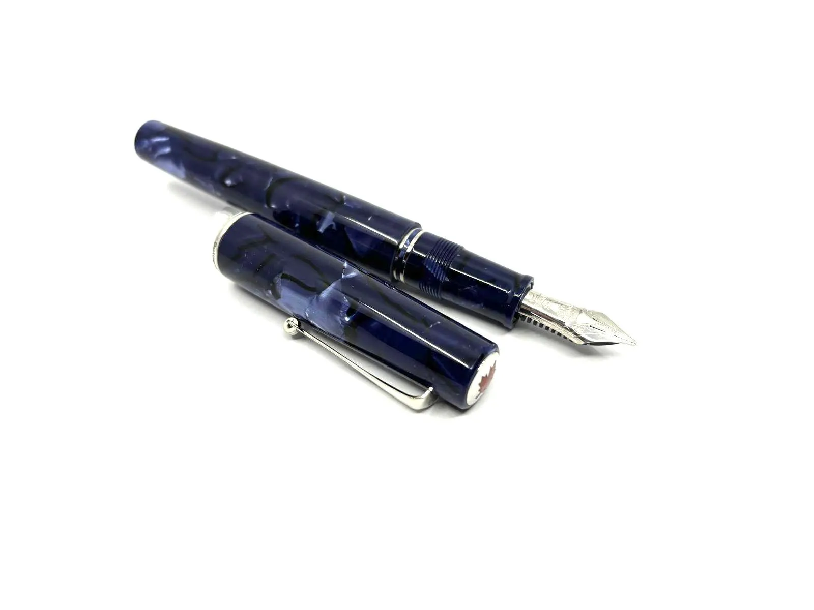 ASC Bologna Medio Blue la Royale Celluloid Exclusive for Canada-  Fitted with Nakaya Nib!
