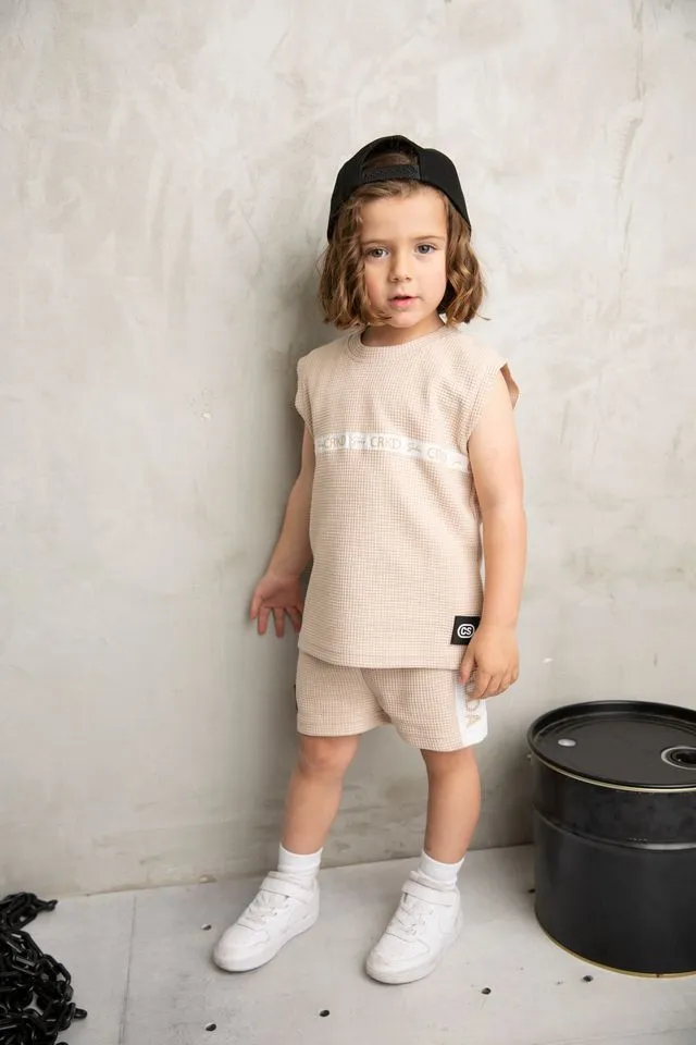 Axel Detailed Tank - Beige