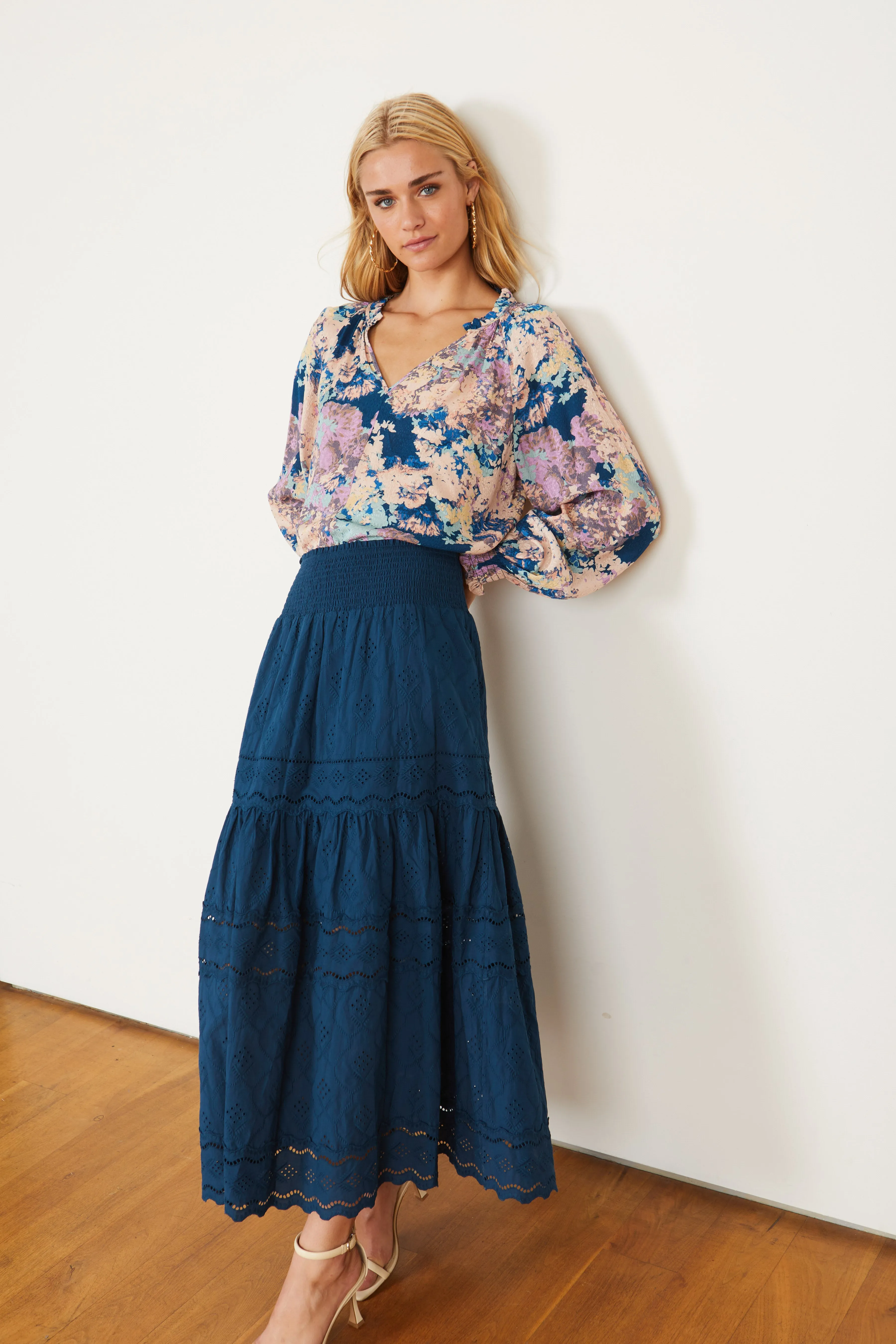 Bailey Skirt in Blue Opal