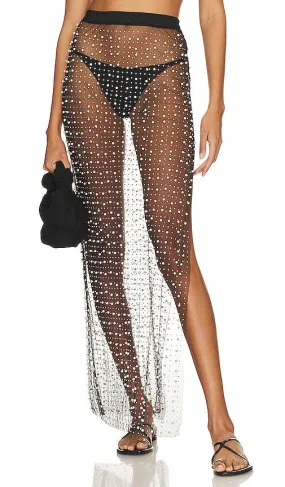 Beach Bunny Girl Gang Maxi Skirt in Black