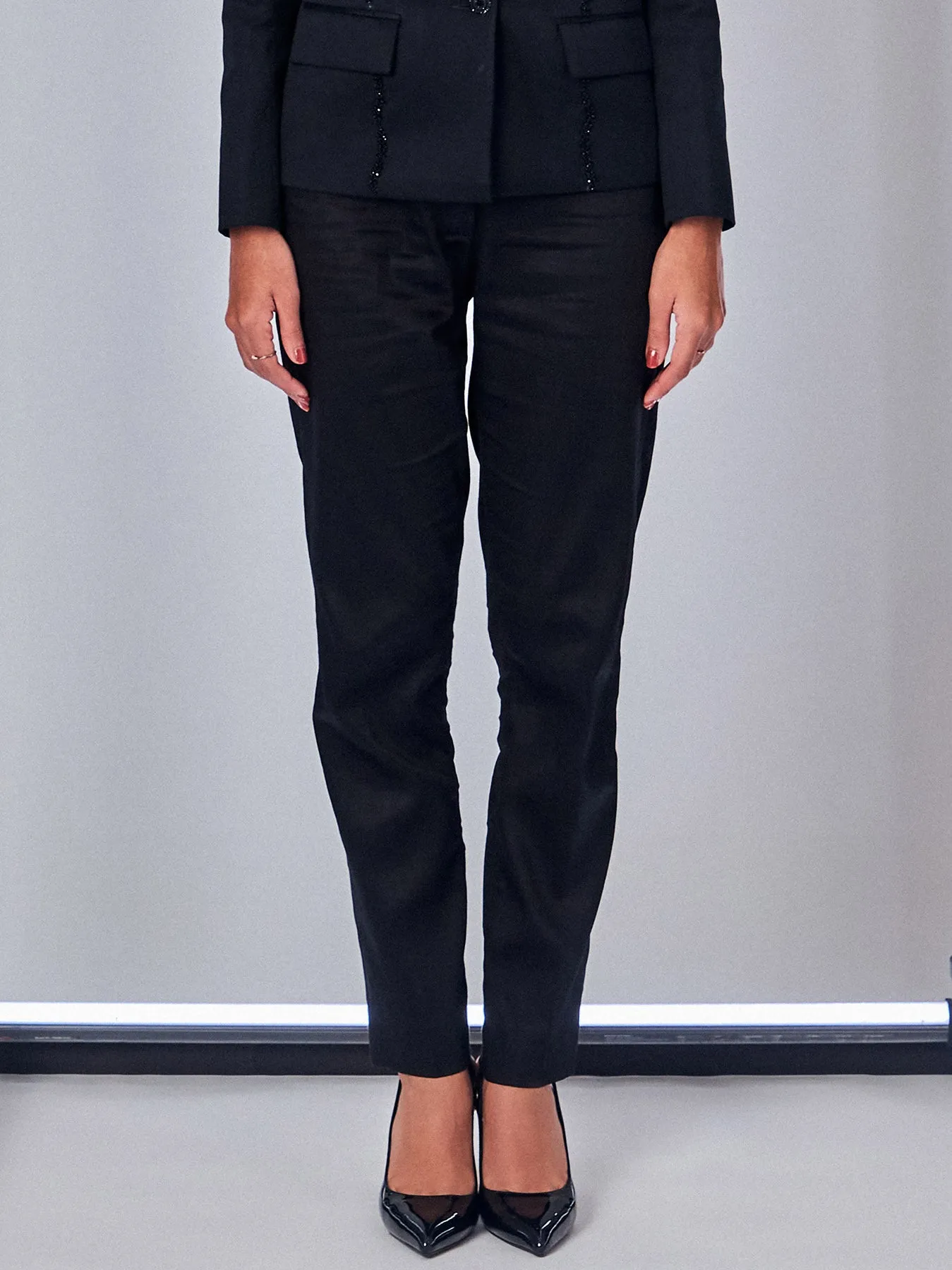 Black High Waist Trouser