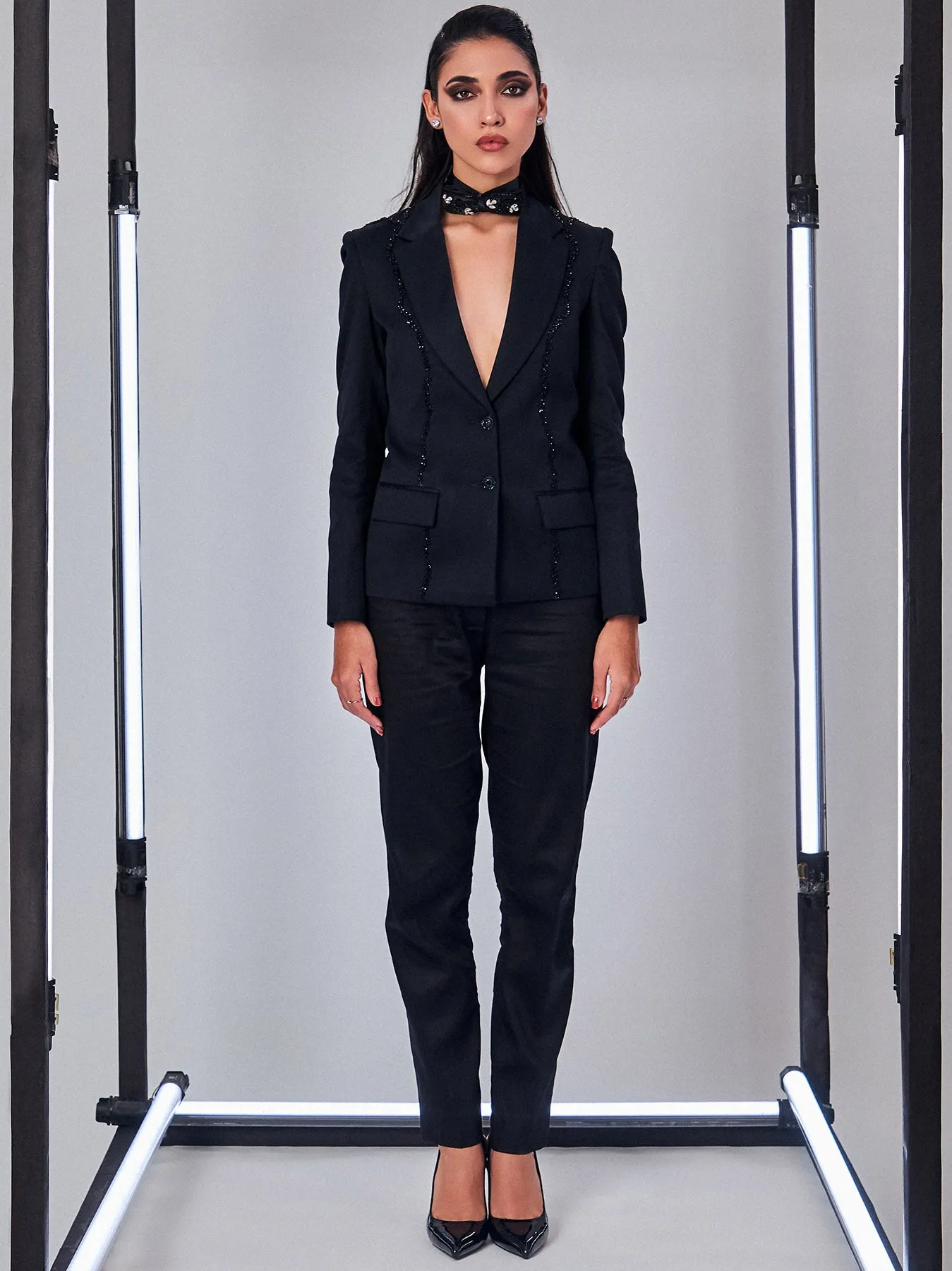 Black High Waist Trouser