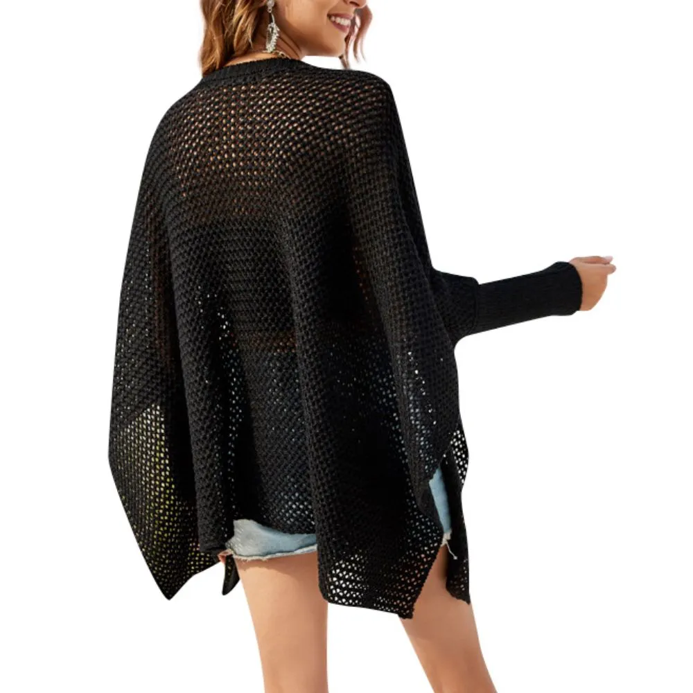 Boxy Batwing Open Knit Sweater | CozyCouture®