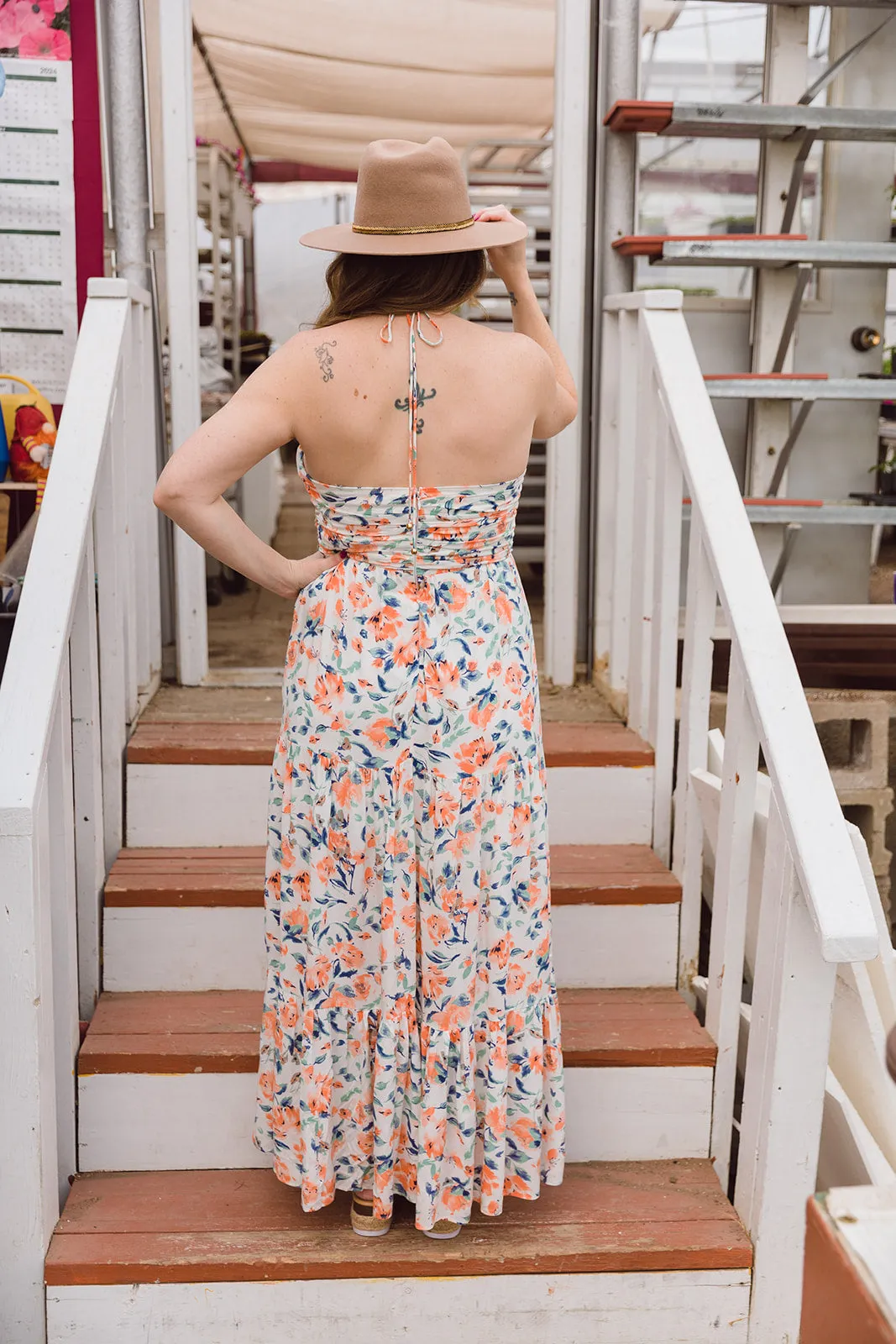 Britney Halter Tie Maxi Dress