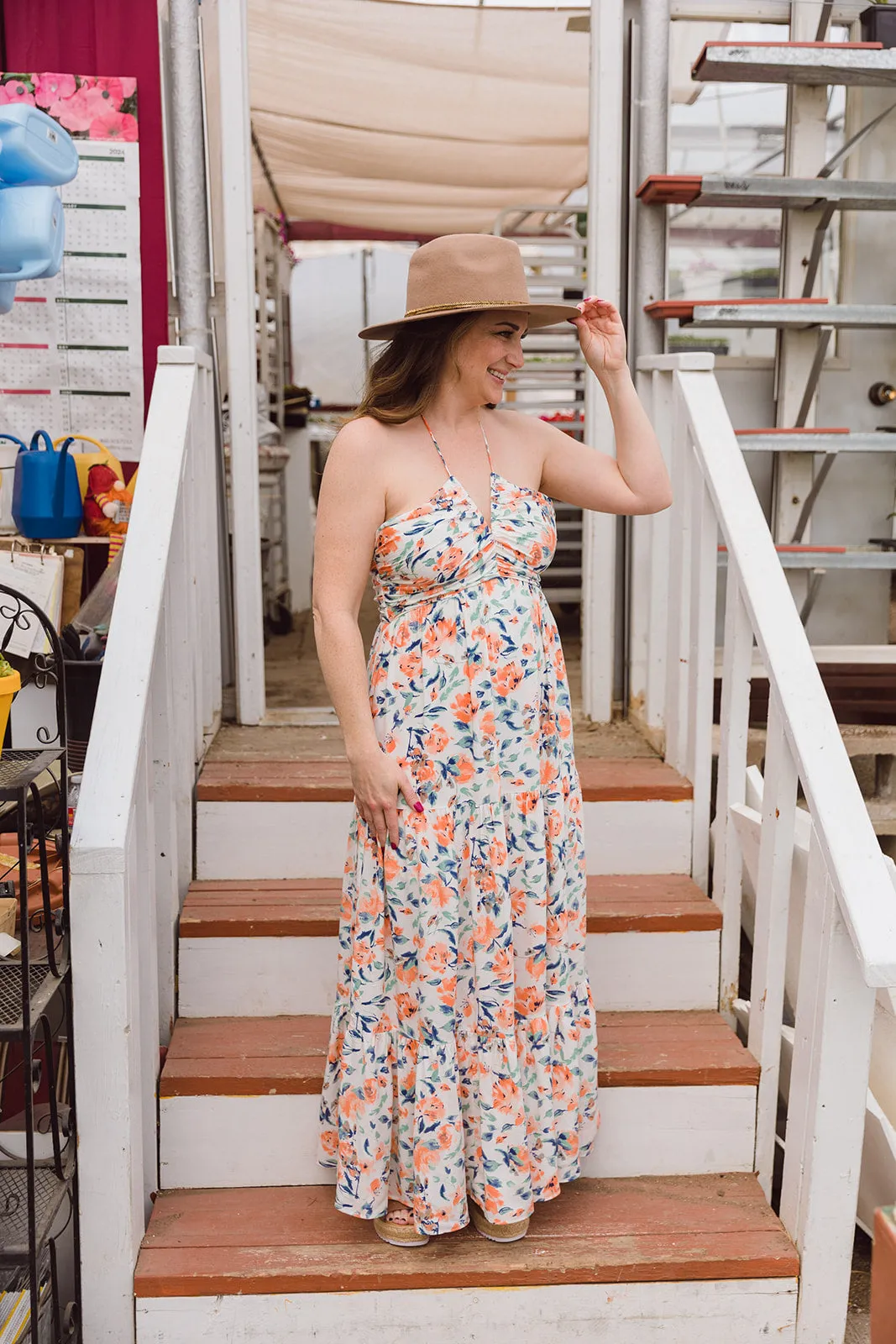 Britney Halter Tie Maxi Dress
