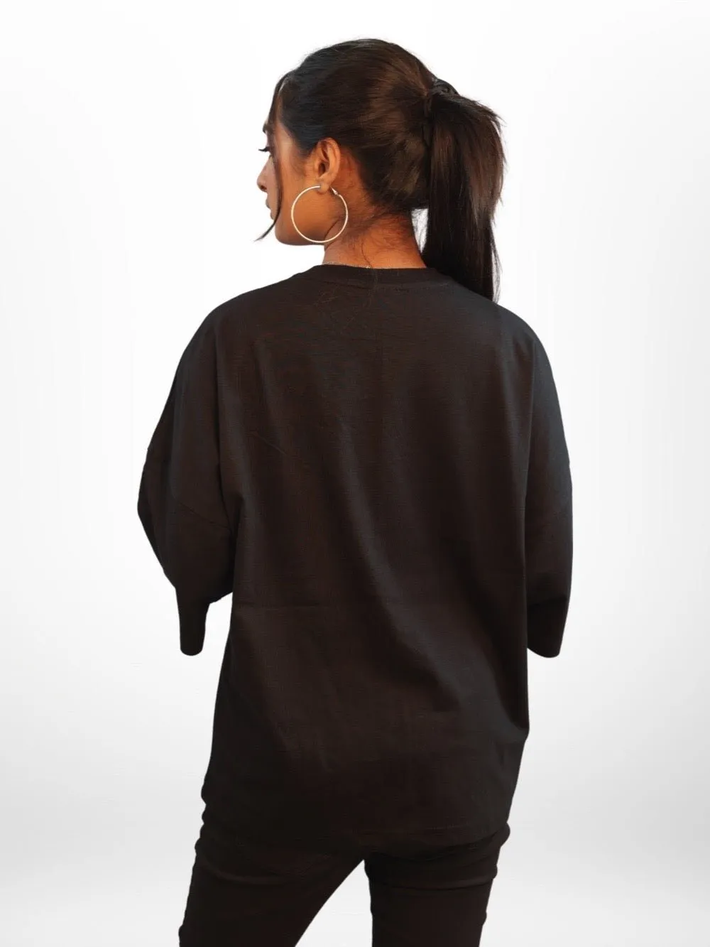 Brown Bad Bunny Graphic Printed Drop Shoulder T-Shirt Legacy Boutiques Dhaka