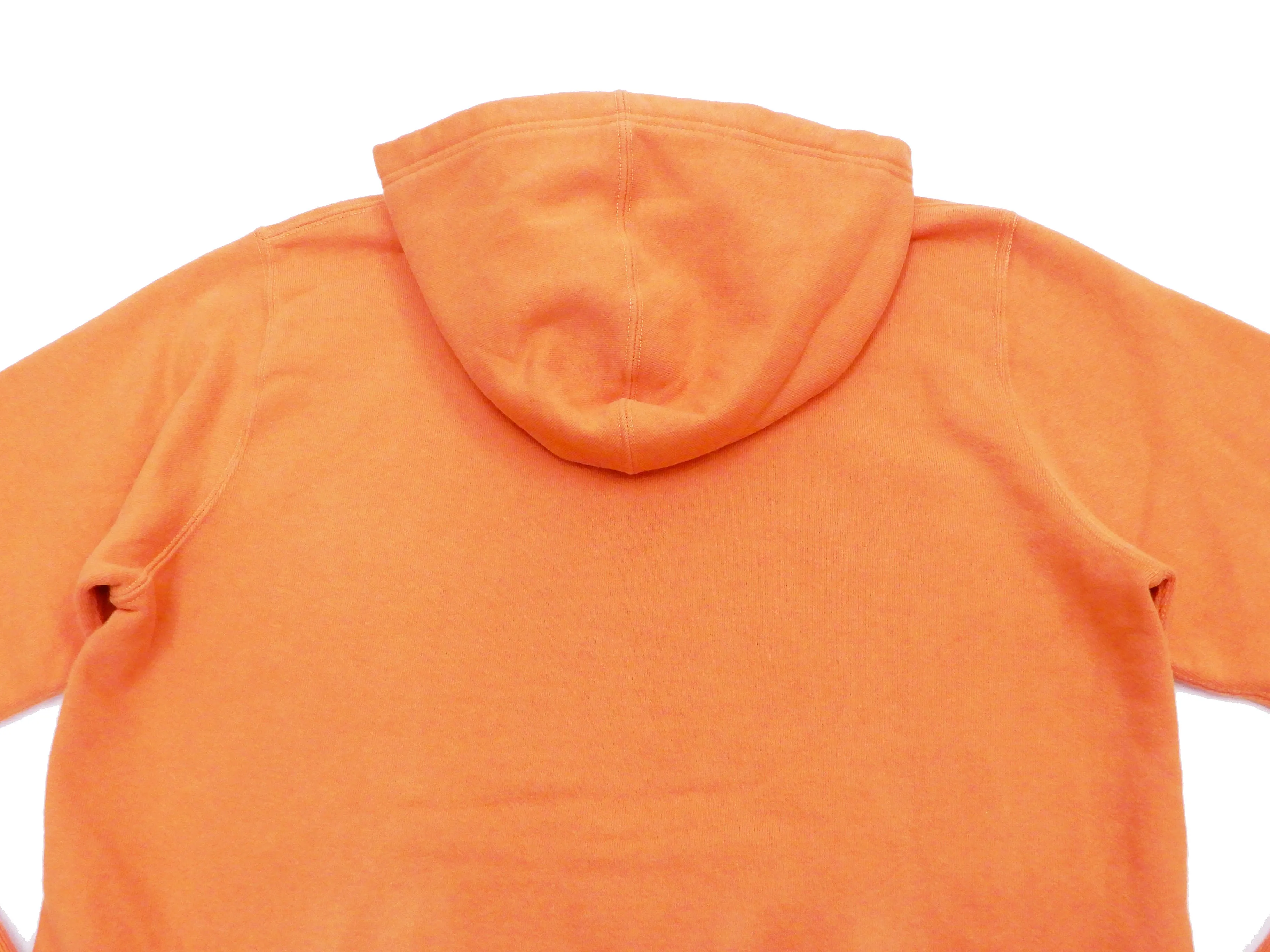 Buzz Rickson Plain Pullover Hoodie Men's Loop-wheeled Vintage Style Hooded Sweatshirt BR68914 159-Faded-Orange