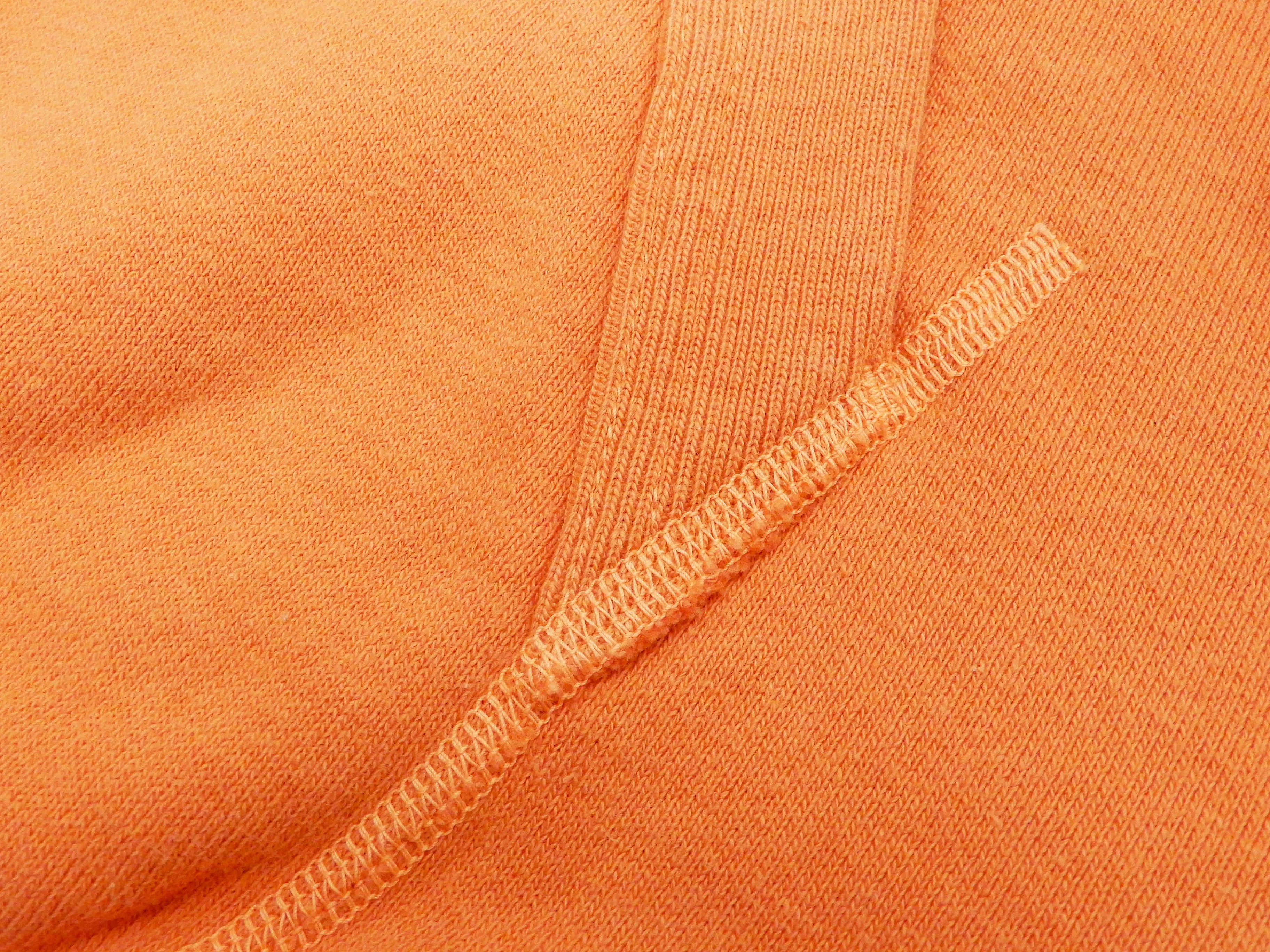 Buzz Rickson Plain Pullover Hoodie Men's Loop-wheeled Vintage Style Hooded Sweatshirt BR68914 159-Faded-Orange
