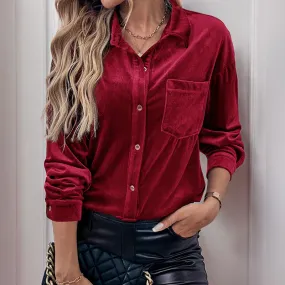 Clementine - Relaxed Velvet Shirt