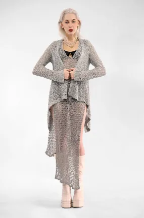 Costa Over Knit Cardigan - Grey