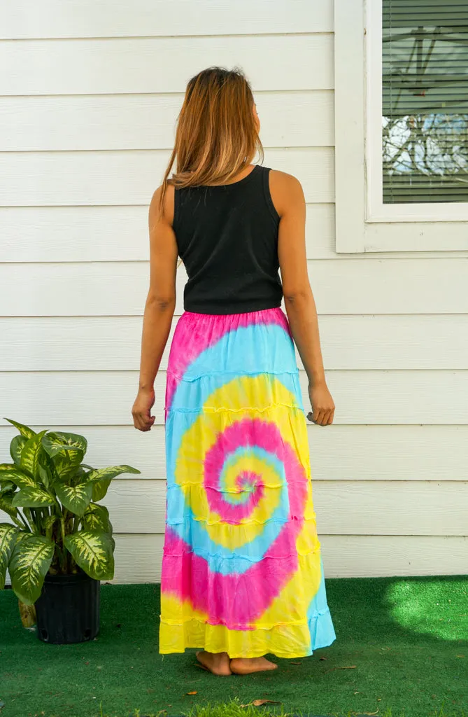 Cotton Candy Swirl Maxi Skirt