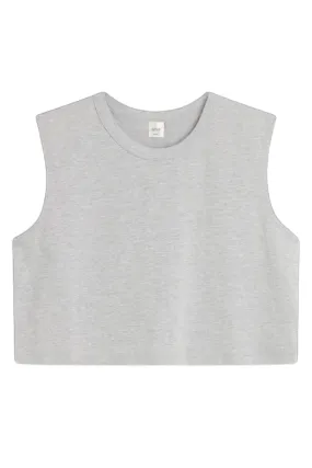 Crop Sleeveless Margo T-Shirt | Heather Grey