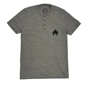 Cross Patch Henley Button Up Shirt