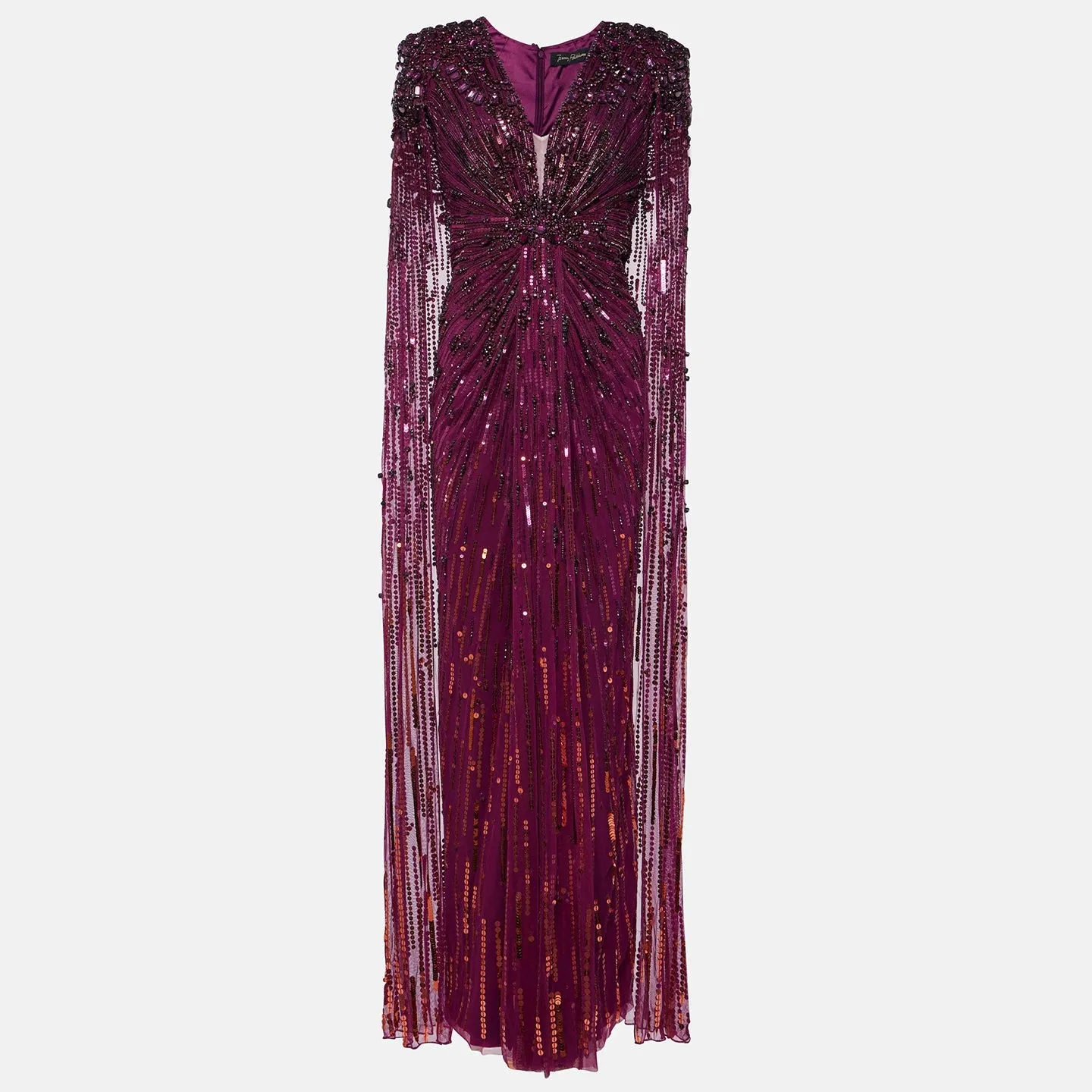 Crystal Evening Gown with Cape