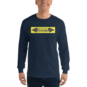 Danger Propeller Arc Men’s Long Sleeve Shirt, Gift For Ultralight Pilot,  Paramotor Pilot Shirt, Paratrike Pilot Shirt
