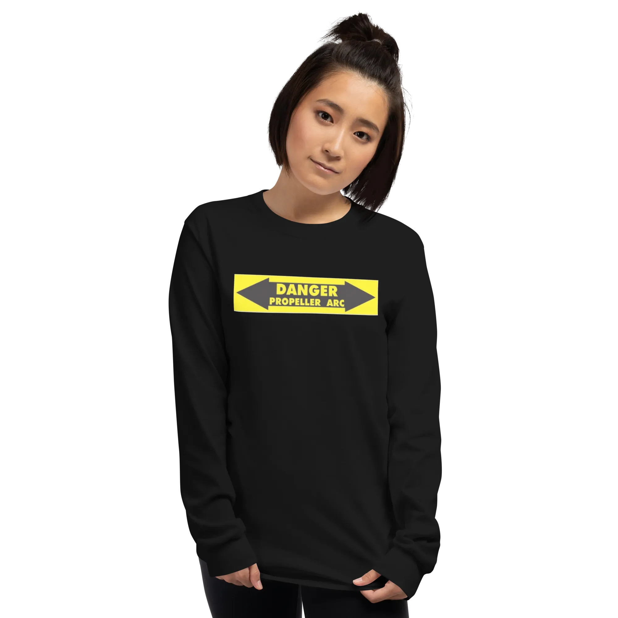 Danger Propeller Arc Men’s Long Sleeve Shirt, Gift For Ultralight Pilot,  Paramotor Pilot Shirt, Paratrike Pilot Shirt