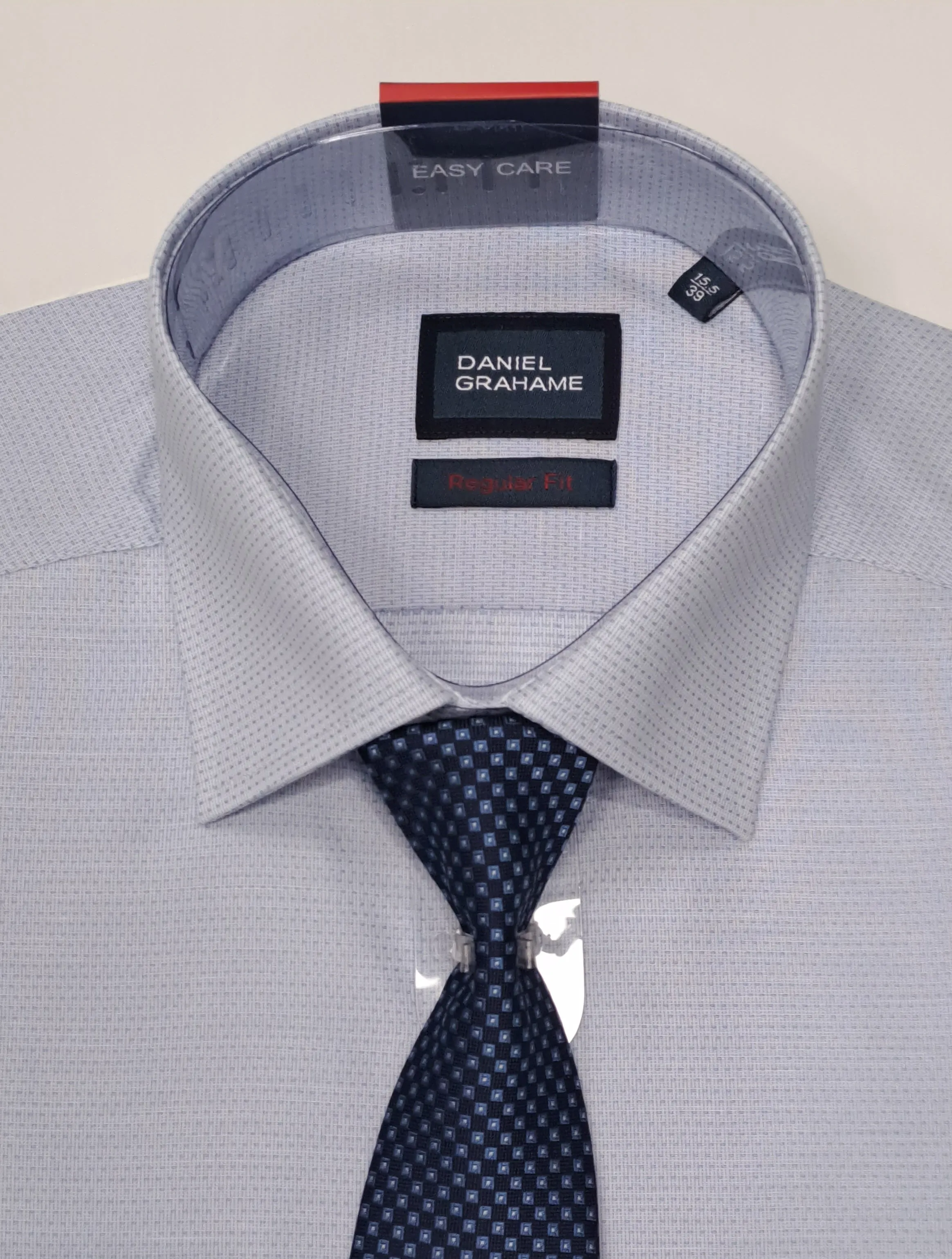 Daniel Grahame Gordon Long Sleeve Formal Shirt & Tie 22 - Blue