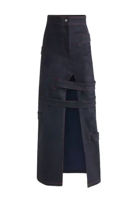 Davidson Blue Denim Maxi Skirt