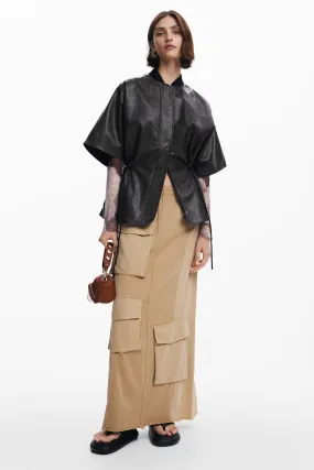 Desigual Long Cargo Knit Skirt