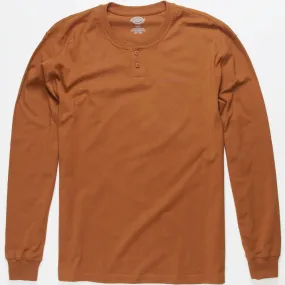 Dickies Long Sleeve Henley Tee - Gingerbread