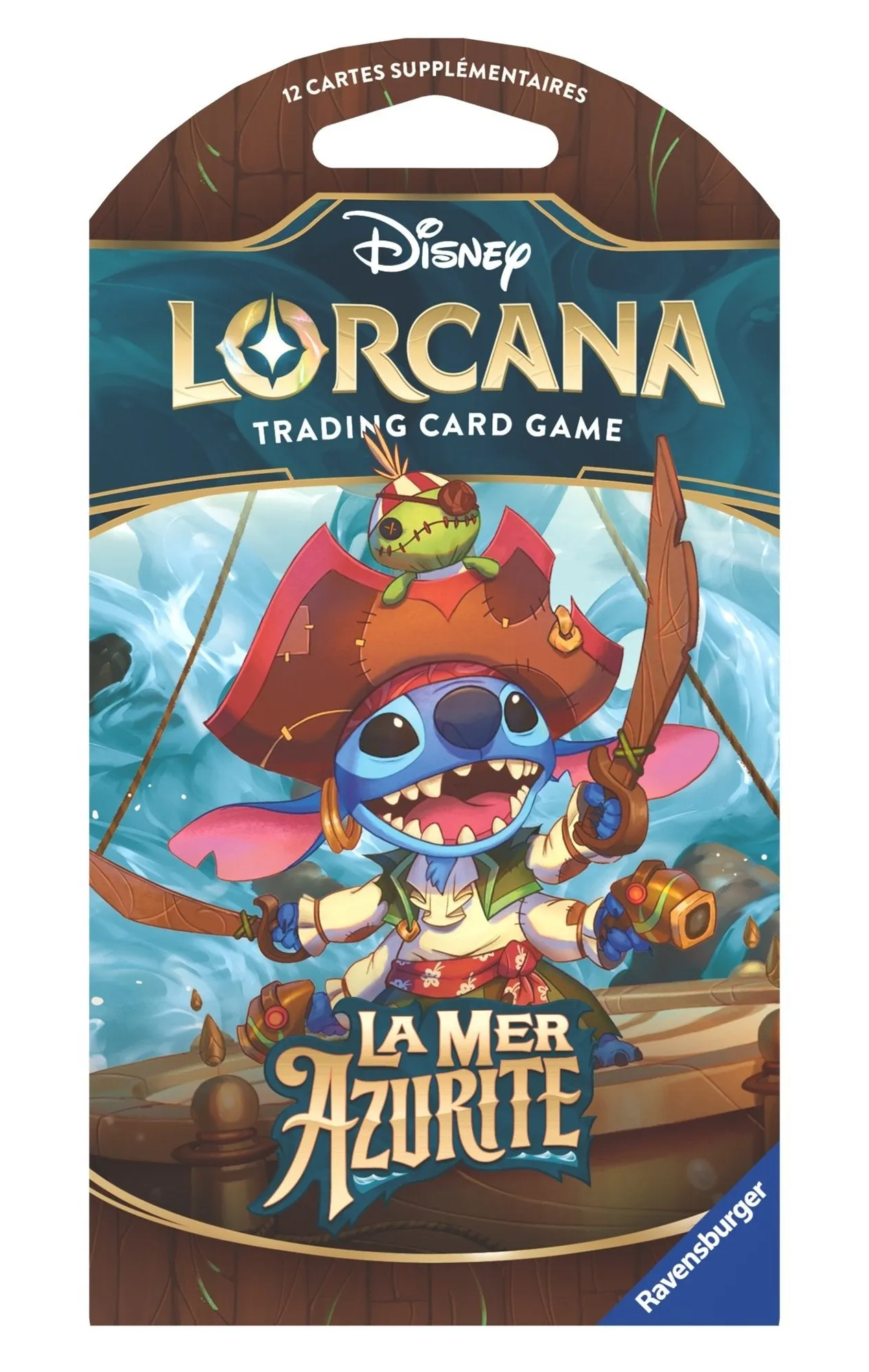 Disney Lorcana JCC : La Mer Azurite - Booster sous blister (1x blister cartonné aléatoire)- FR
