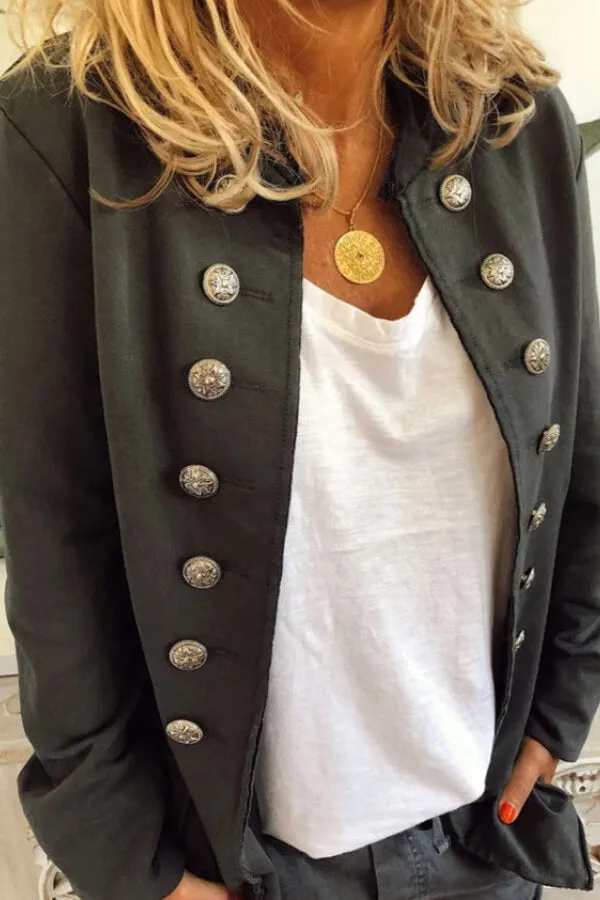 Dunnmall Fashion Casual Cotton Slim Jacket