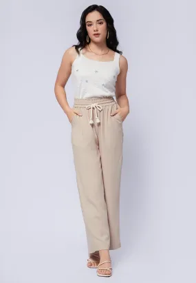 Elastic High Waist Pants