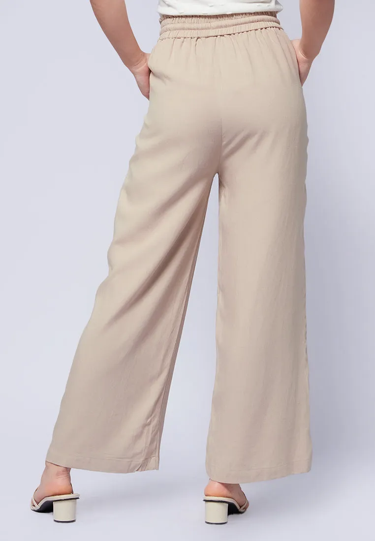 Elastic High Waist Pants