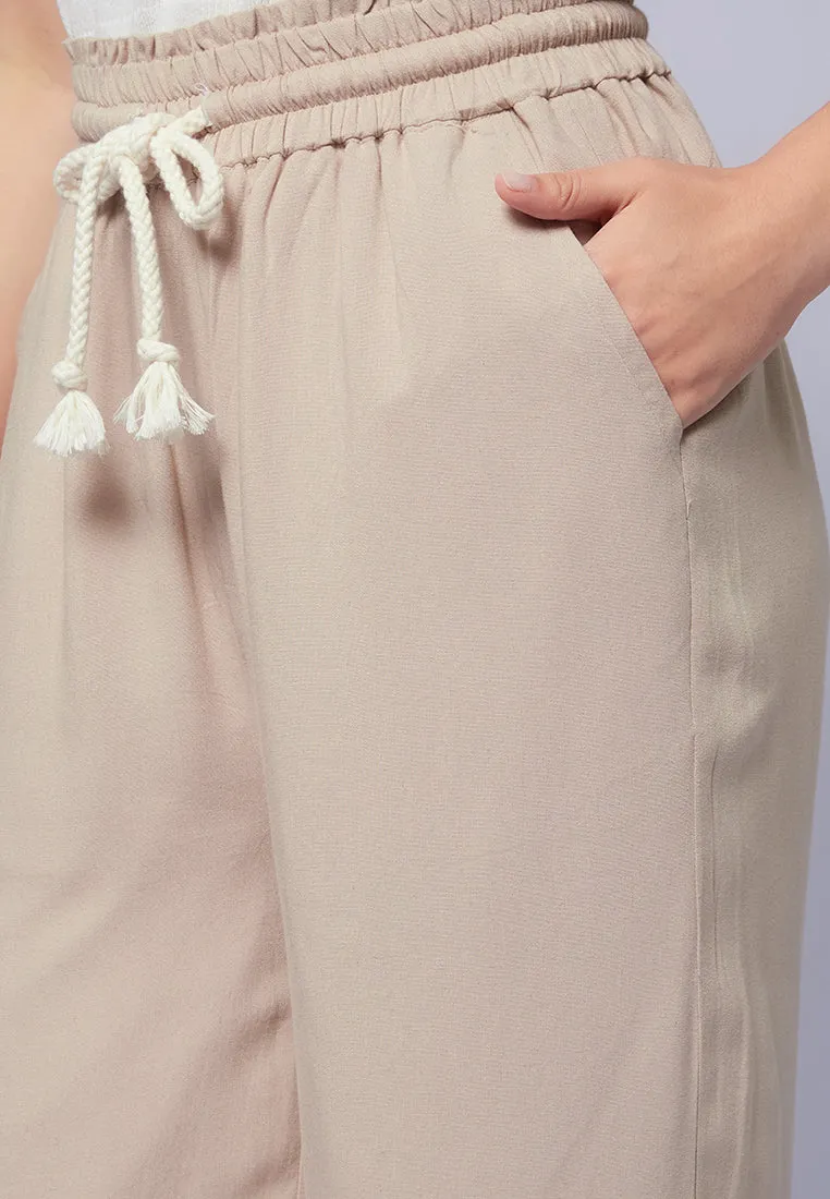 Elastic High Waist Pants