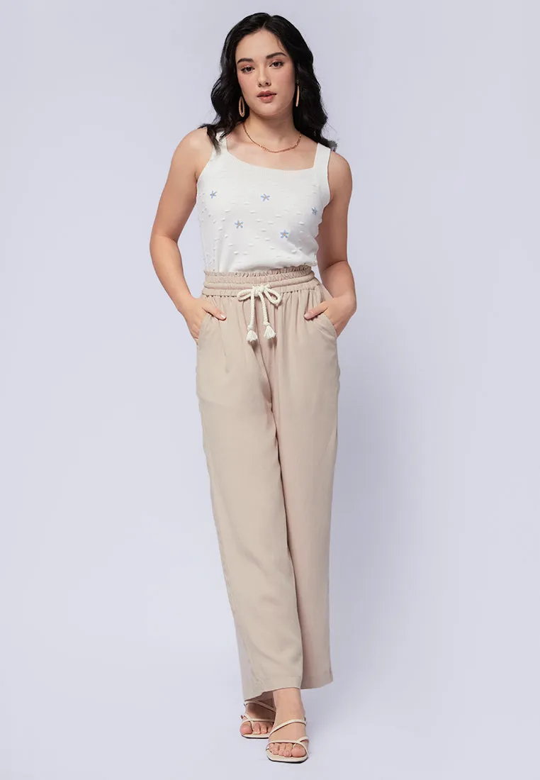 Elastic High Waist Pants