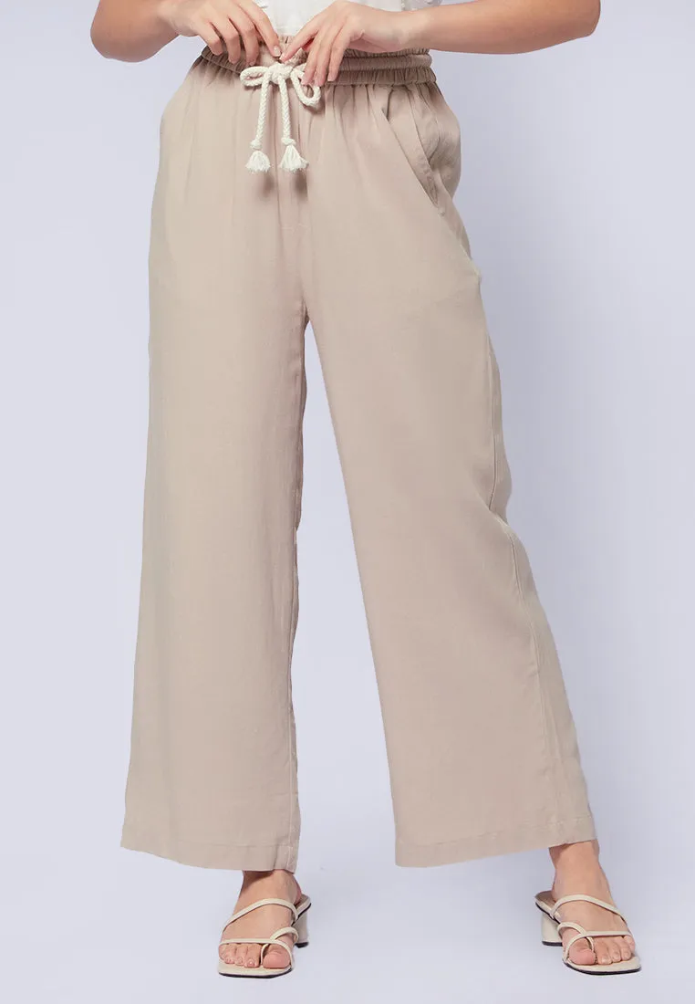 Elastic High Waist Pants