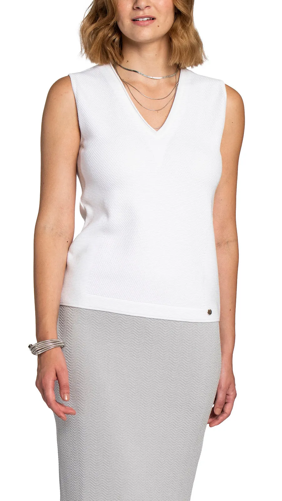 Ellie Knitted Top - White