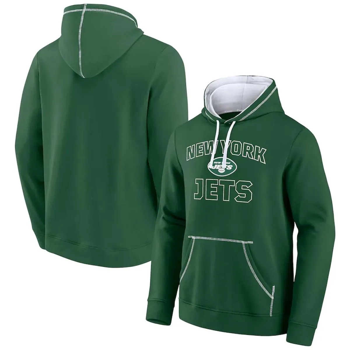 Fanatics NFL Men's New York Jets Tiebreaker Fleece Pullover Hoodie