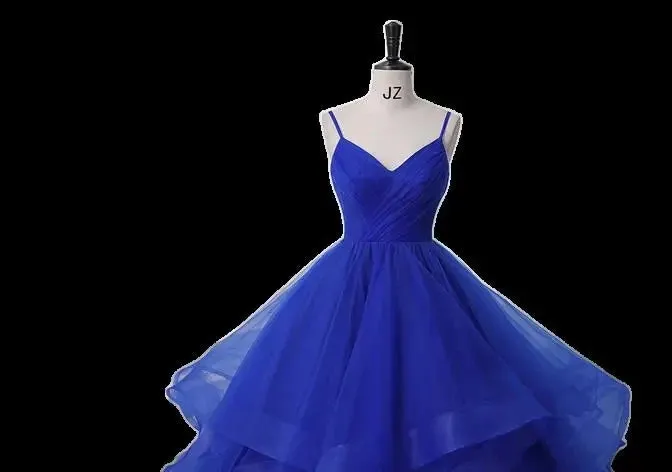 Fashion Simple High Low Tiered Short Front Evening  Dress