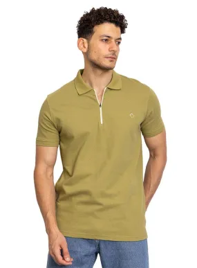 Fern Zipper Polo