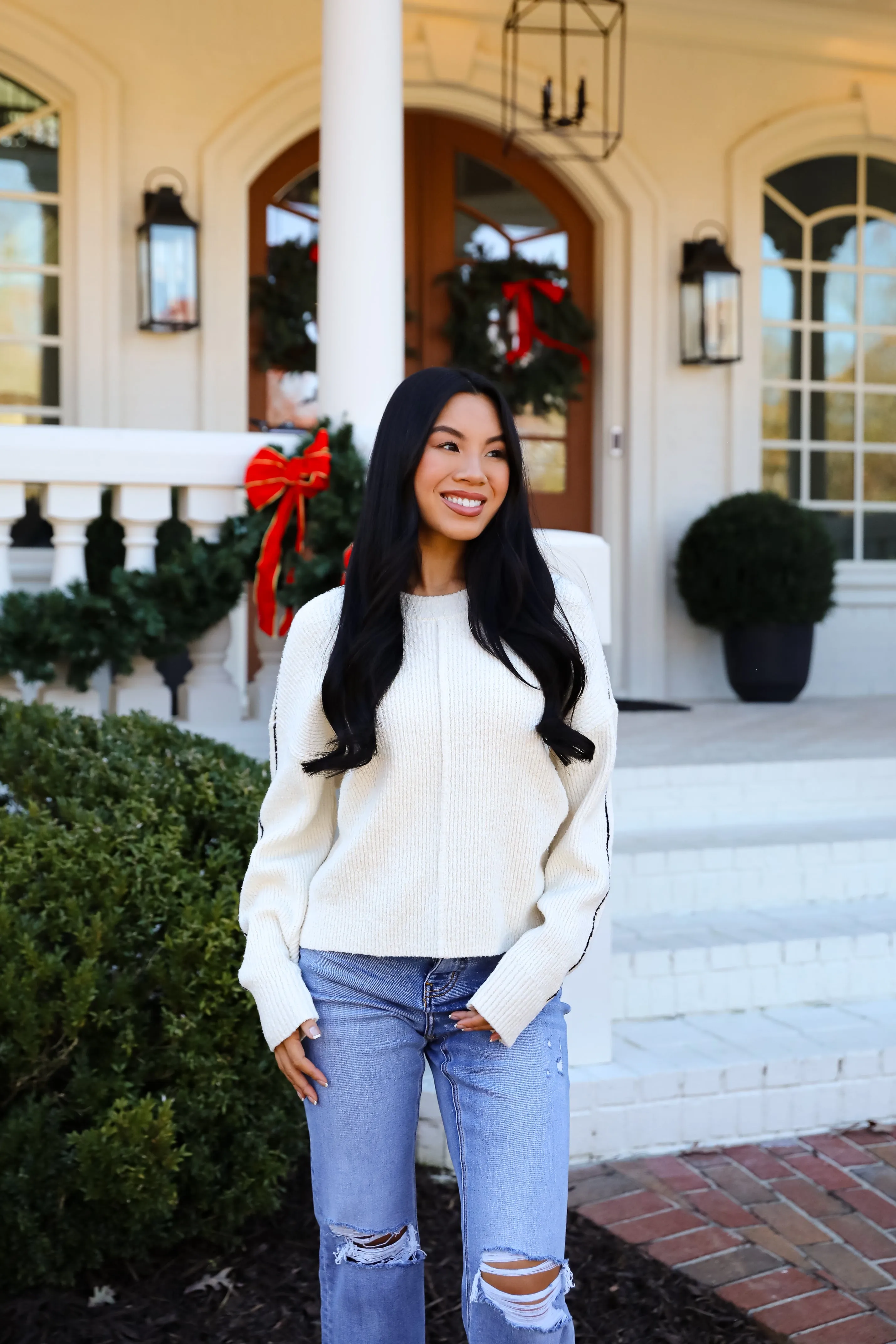 FINAL SALE - Charismatic Sense Cream Sweater