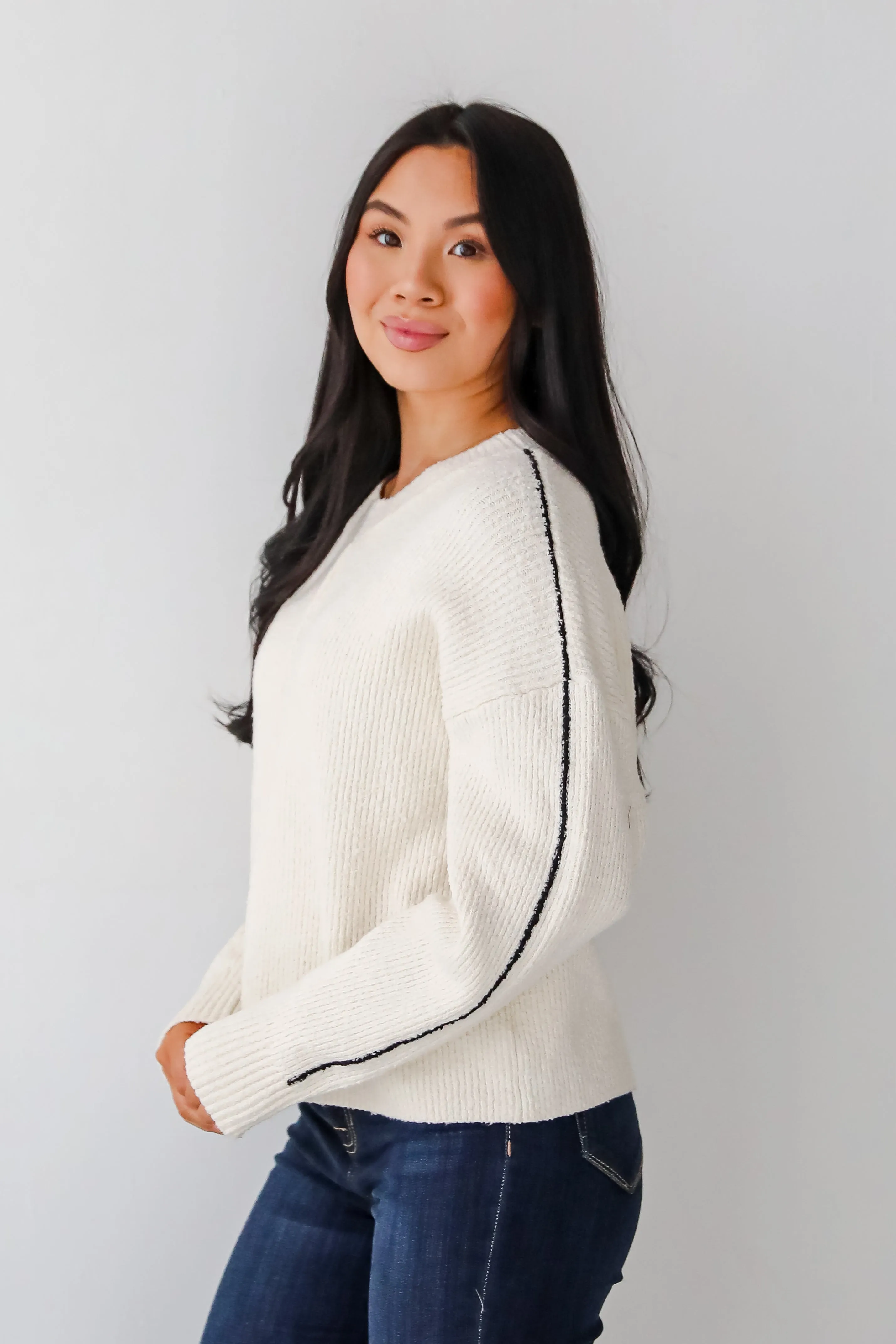 FINAL SALE - Charismatic Sense Cream Sweater