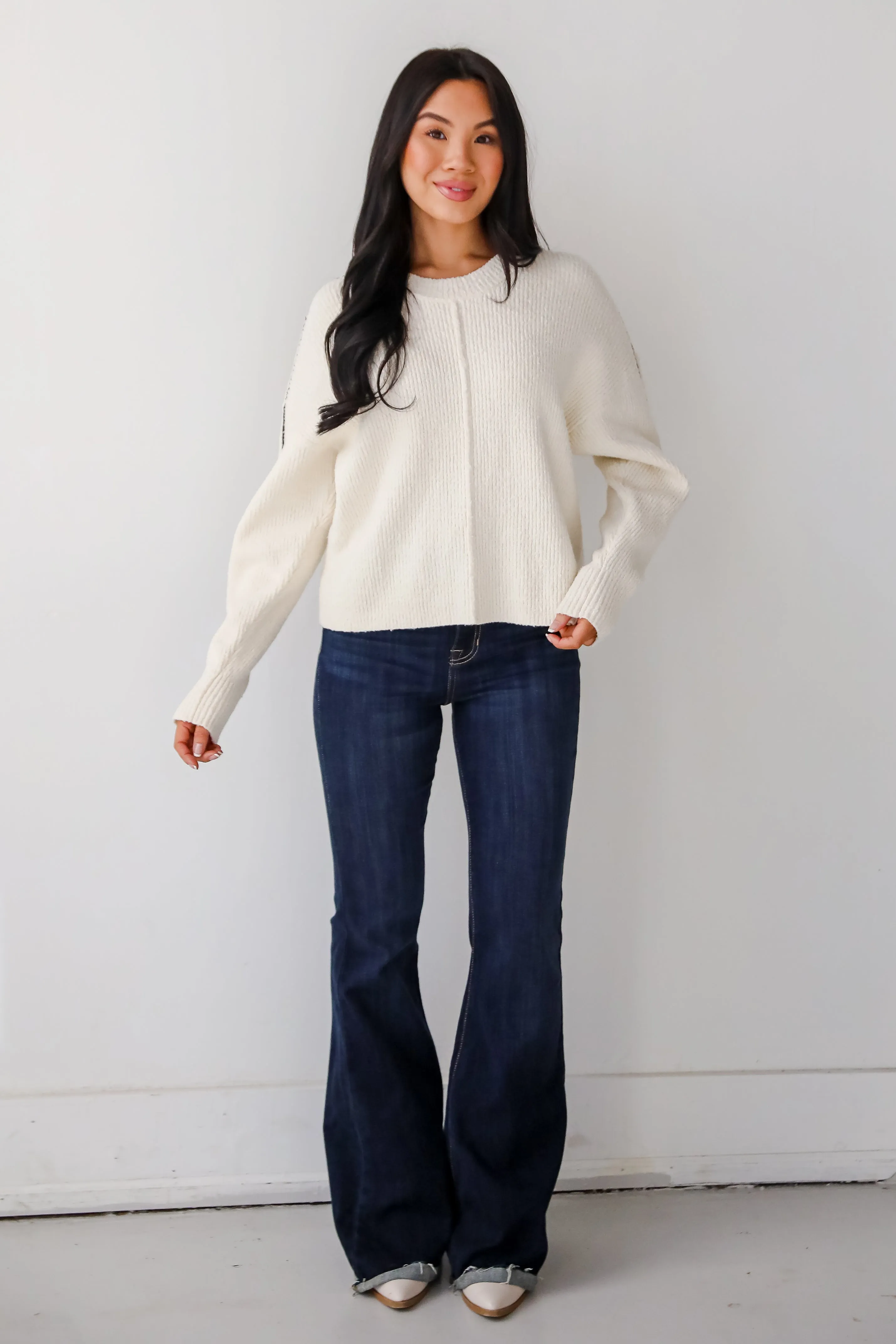 FINAL SALE - Charismatic Sense Cream Sweater