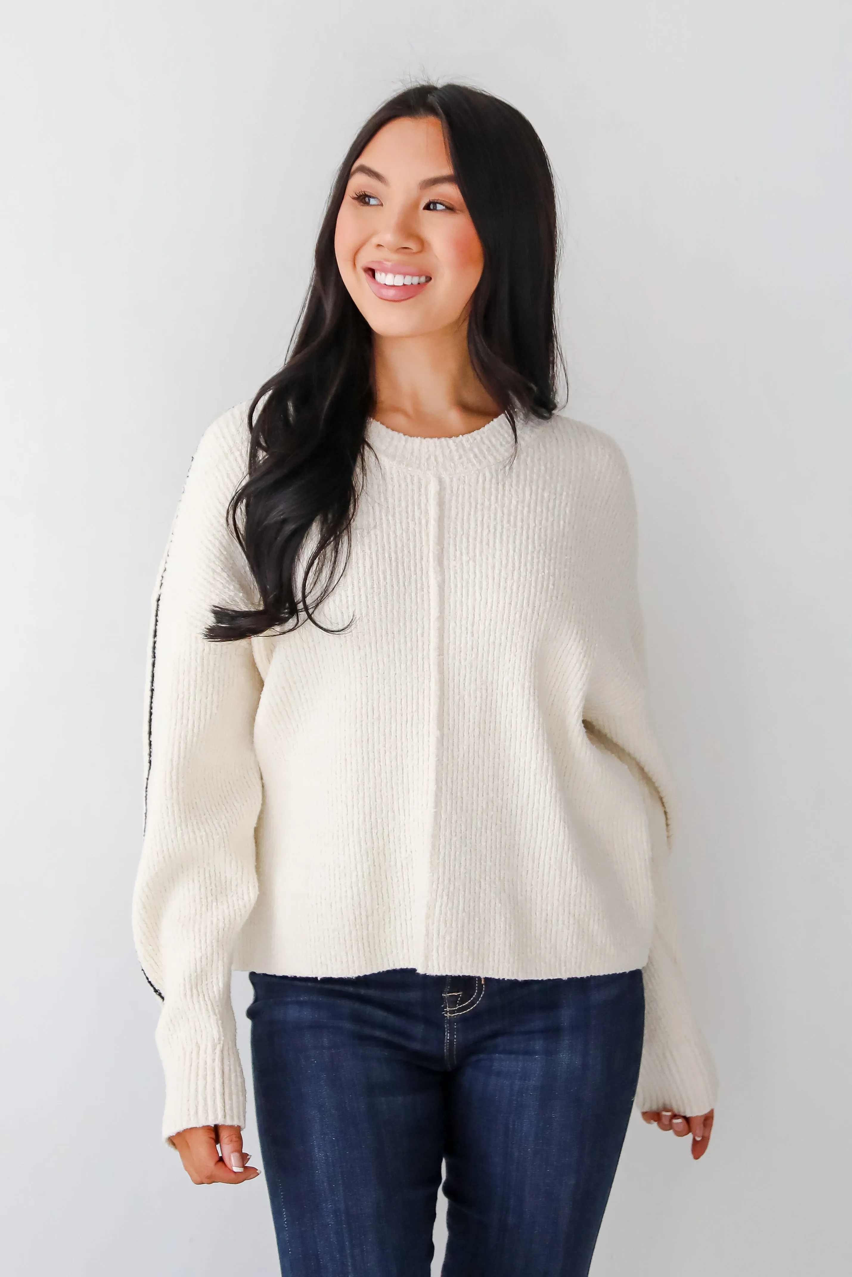 FINAL SALE - Charismatic Sense Cream Sweater