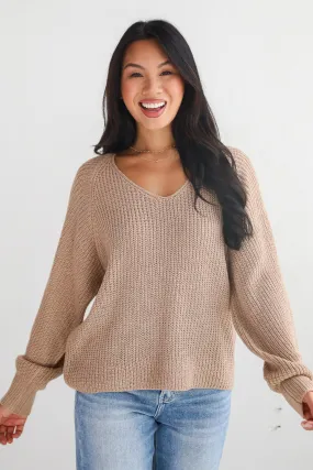 FINAL SALE - Season Status Taupe Sweater