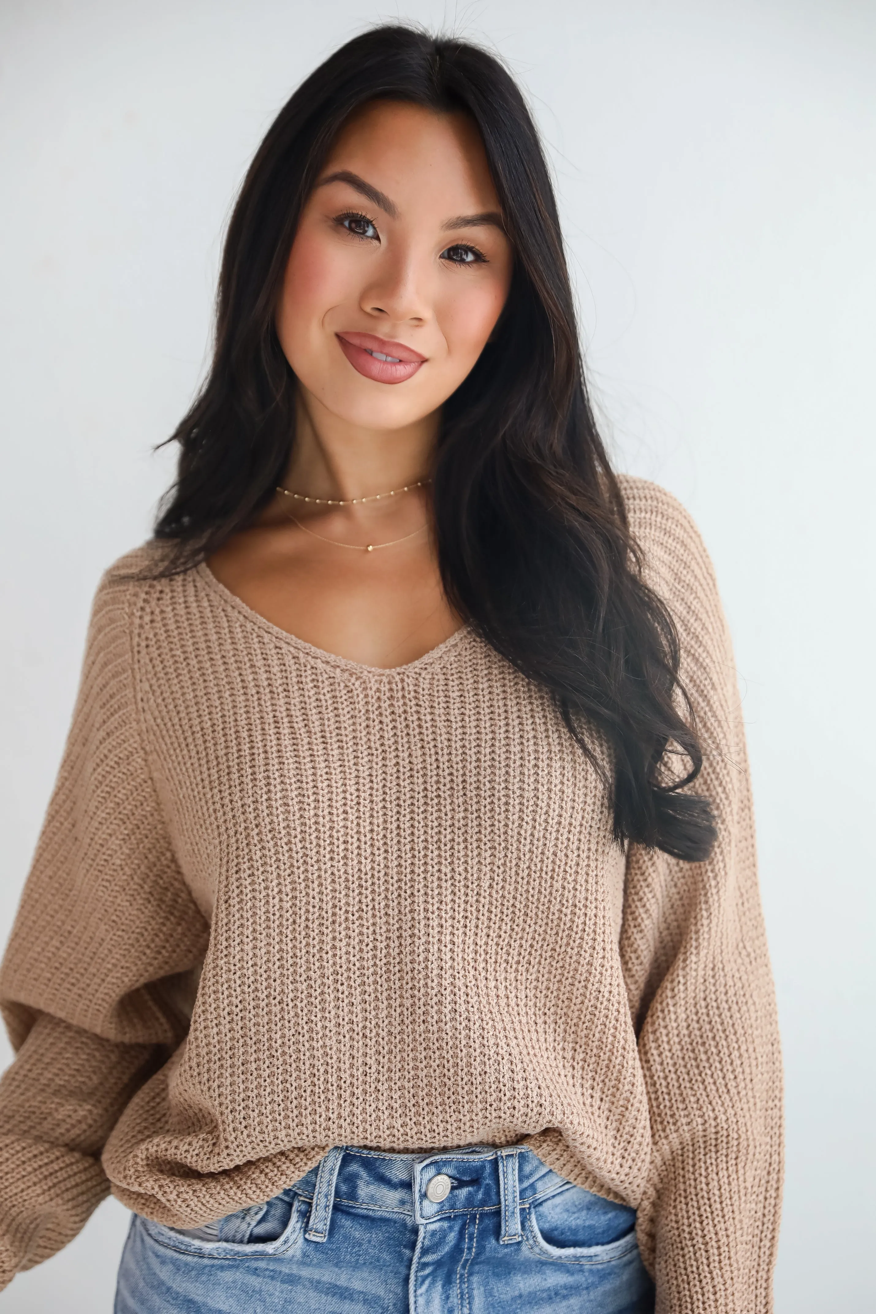FINAL SALE - Season Status Taupe Sweater