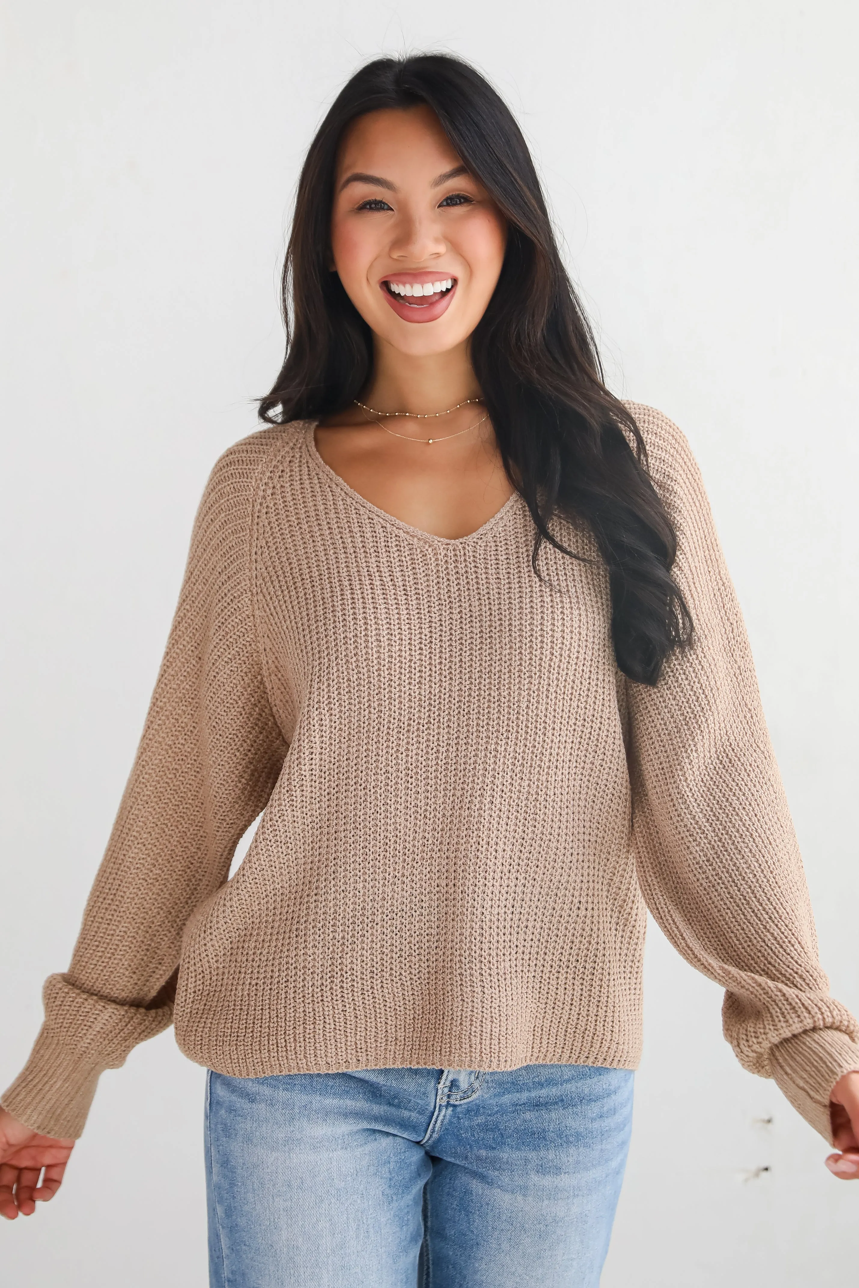 FINAL SALE - Season Status Taupe Sweater