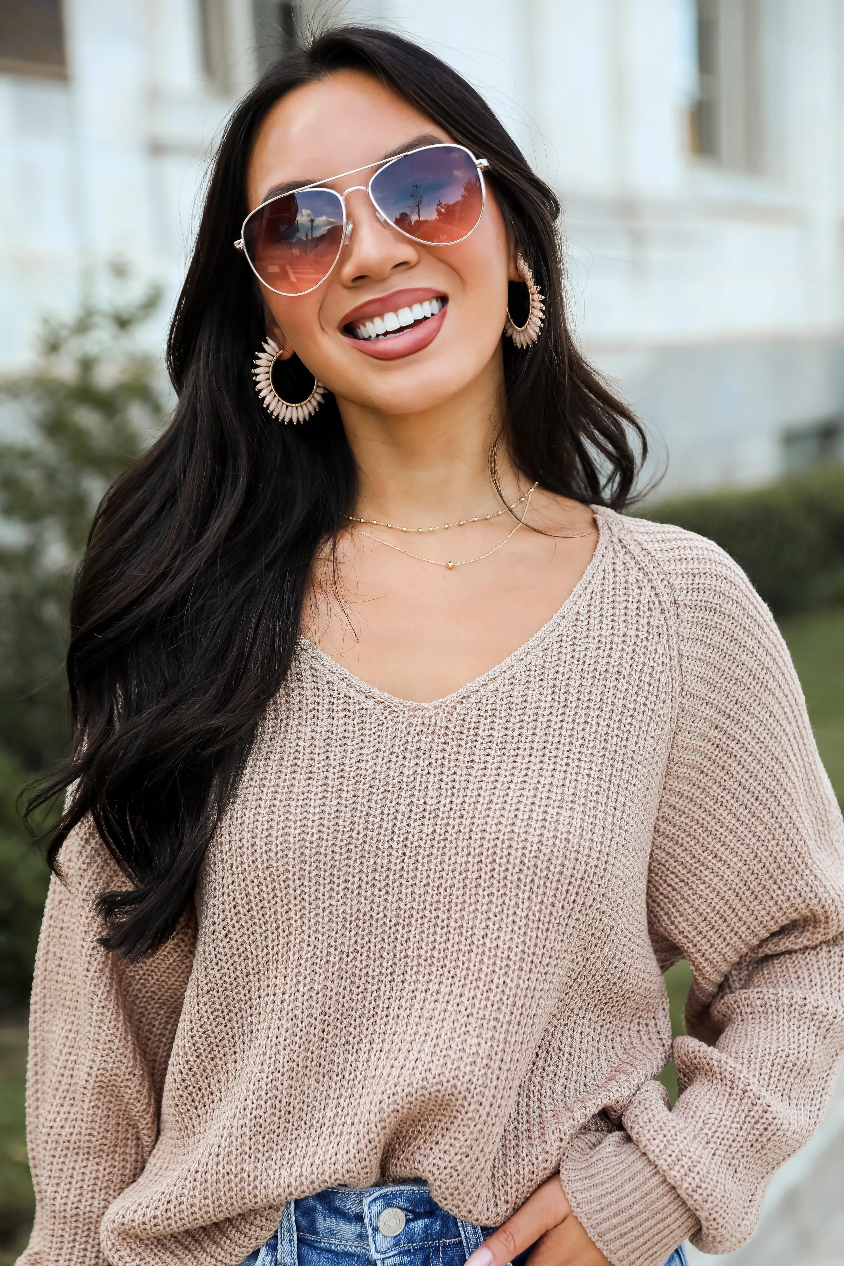 FINAL SALE - Season Status Taupe Sweater