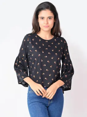Flawless Women Black Bum Crop Top
